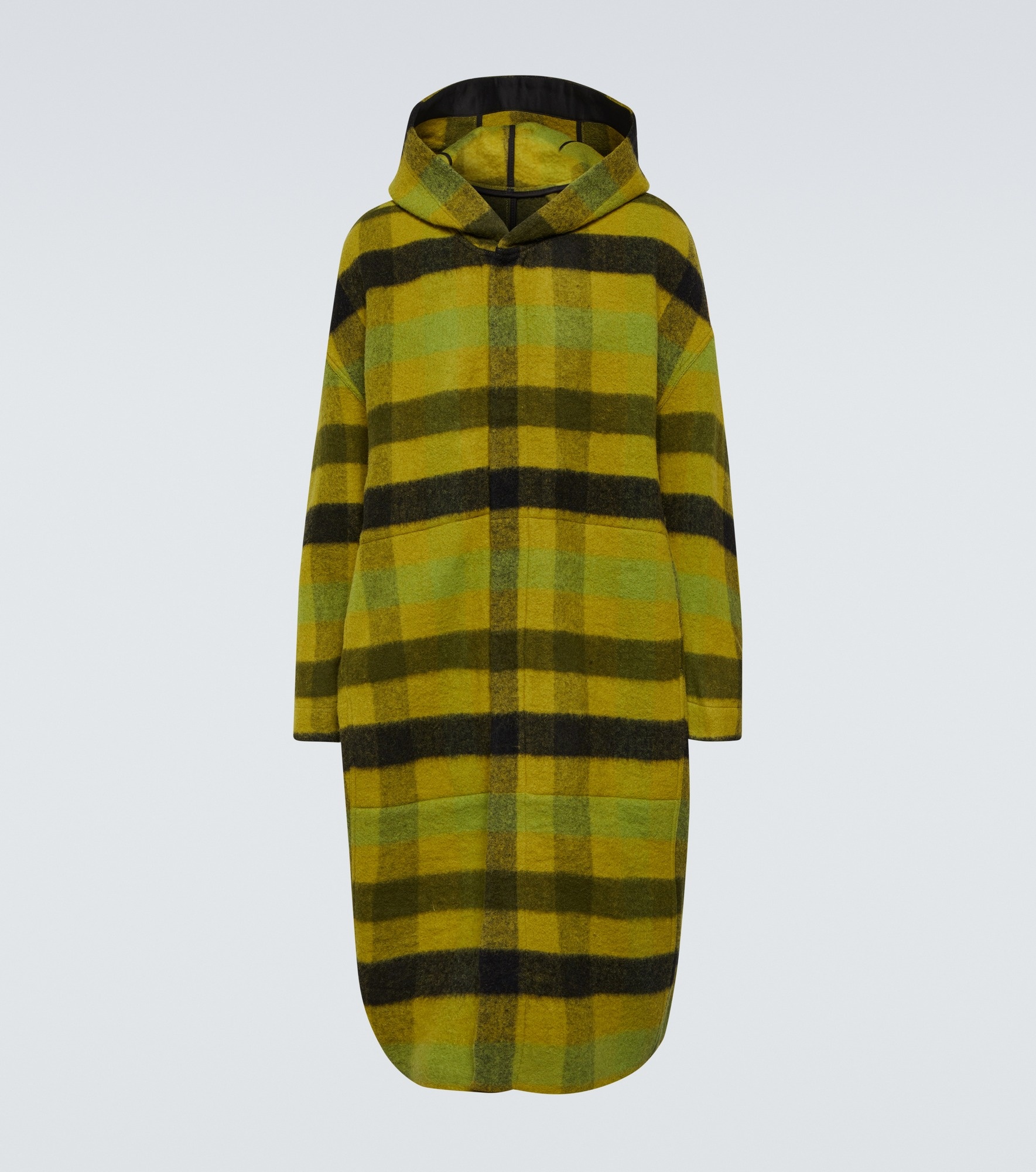 Checked wool coat - 1