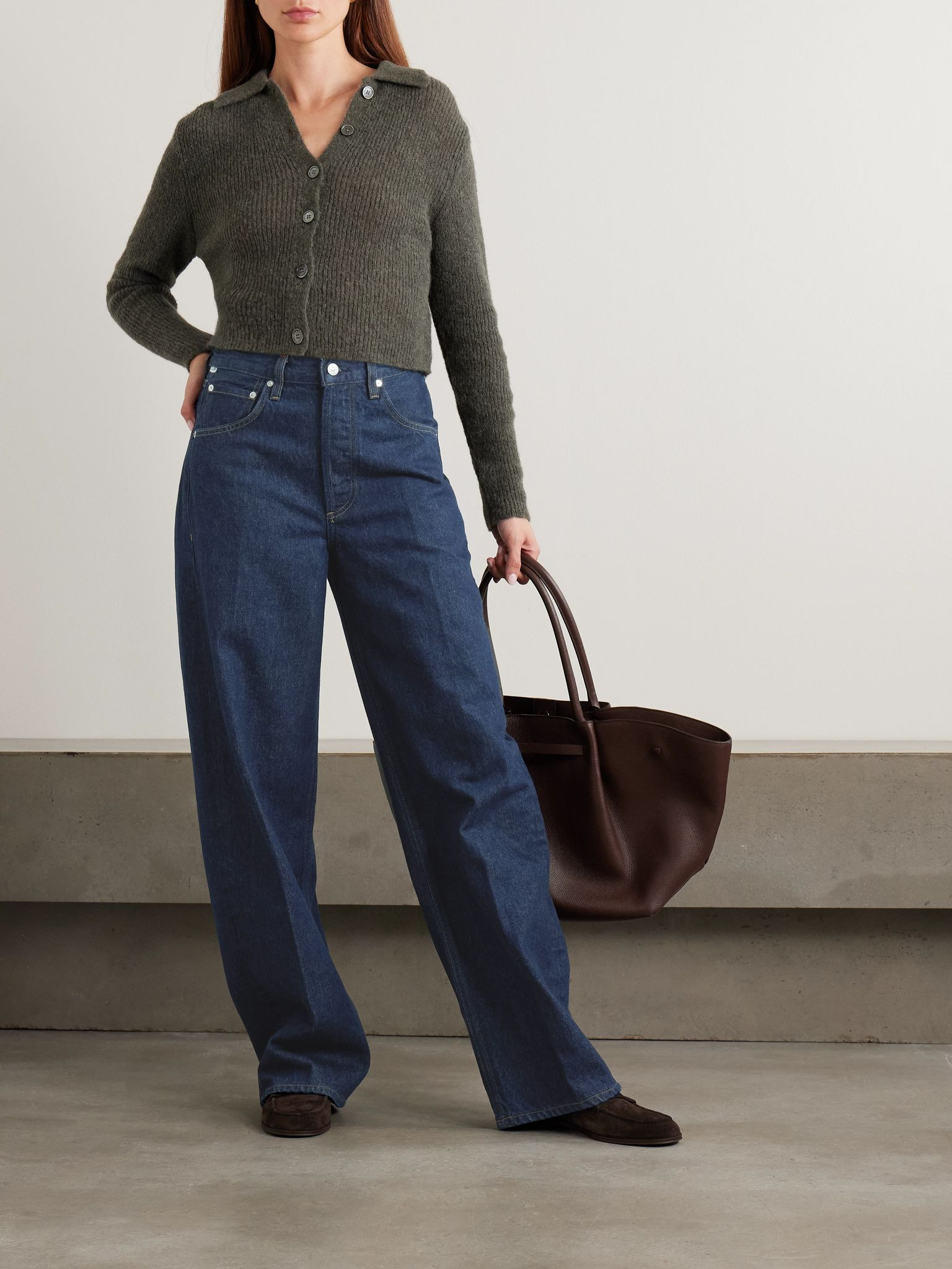 Ayla Baggy mid-rise wide-leg jeans Dark denim - 2