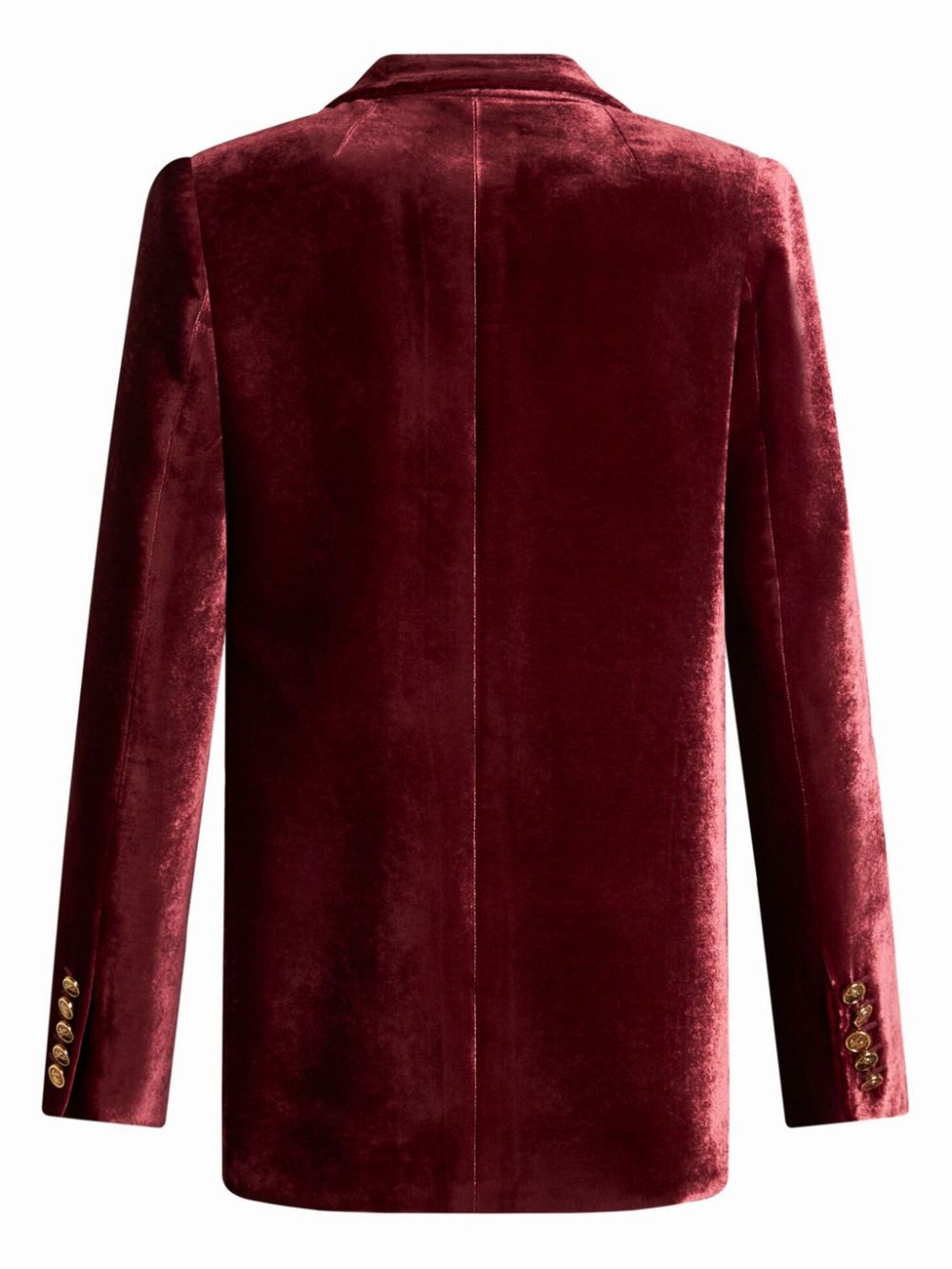 single-breasted velvet blazer - 6