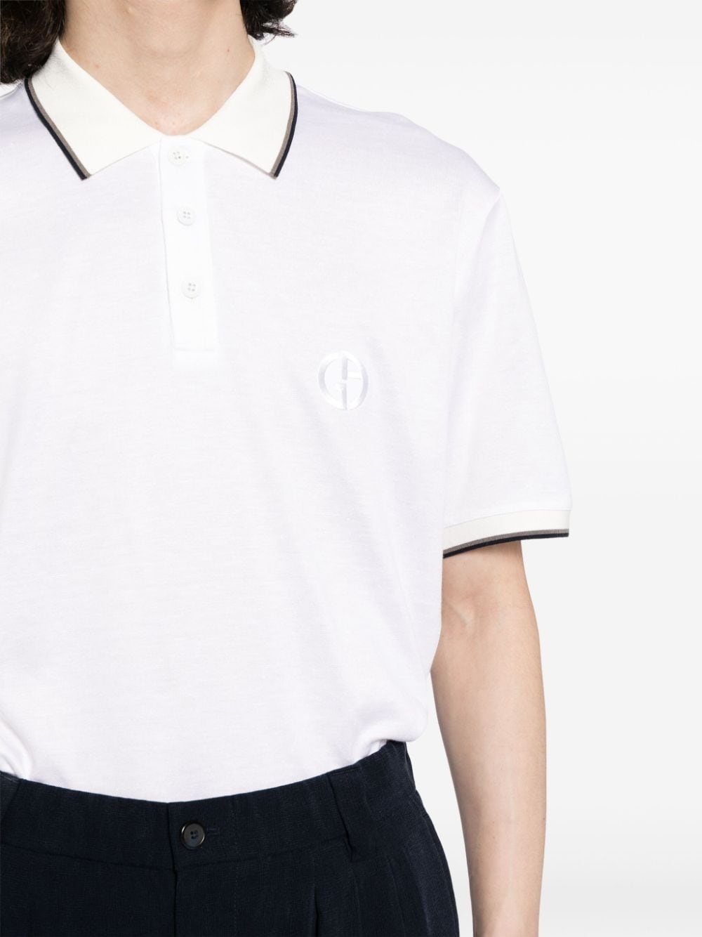 logo-embroidered polo shirt - 5