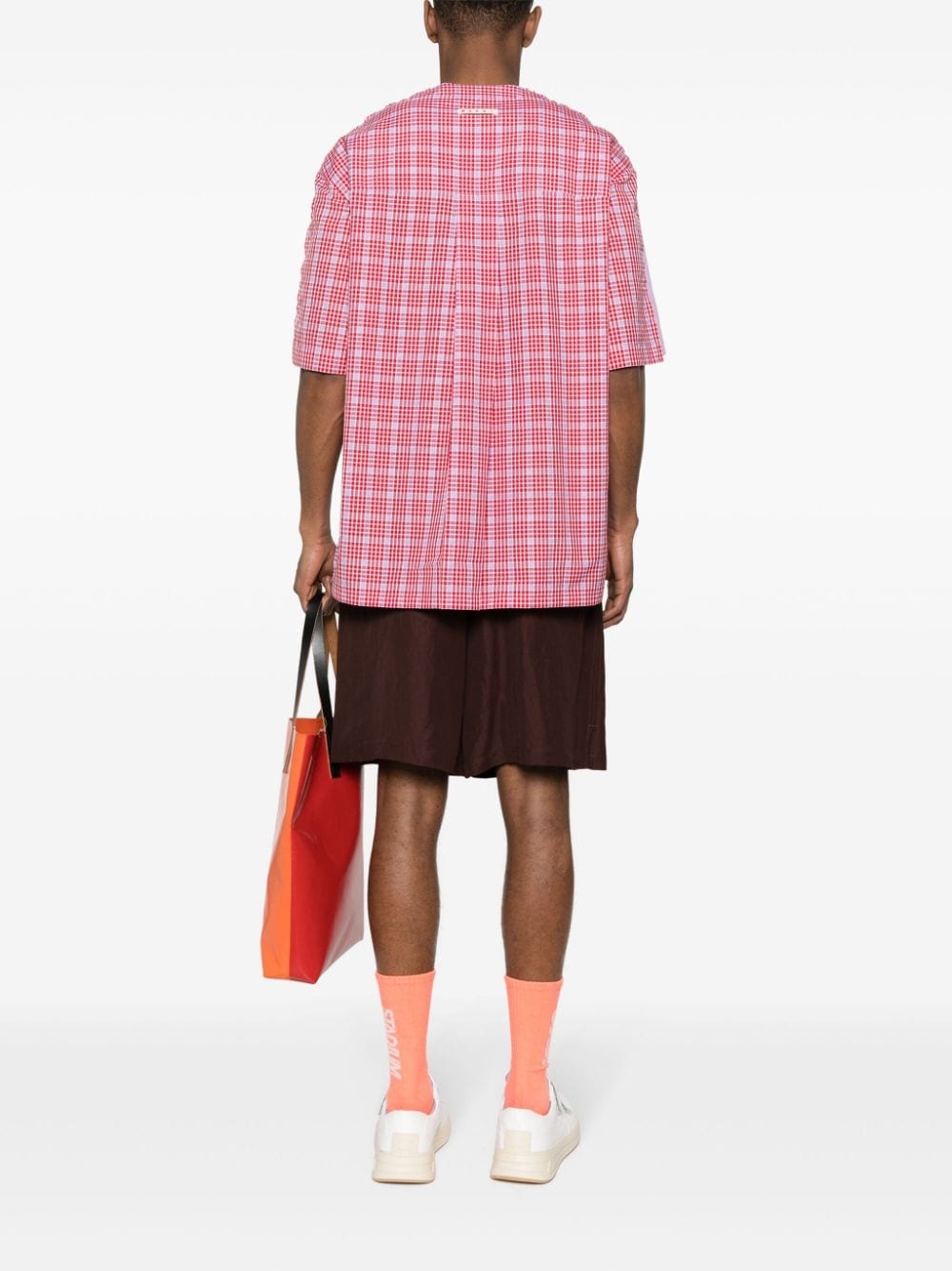 contrasting-panel T-shirt - 2
