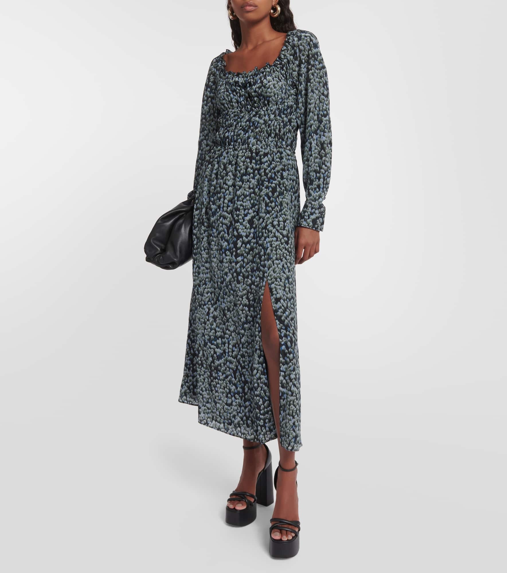 Lillian printed silk midi dress - 2