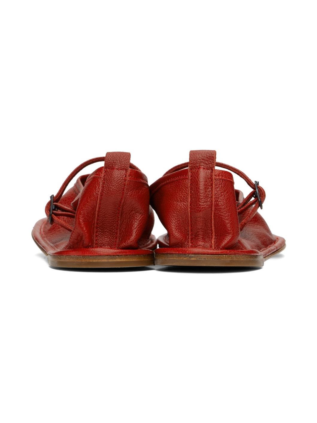 Red Dansa Supple Shiny Ballerina Flats - 2