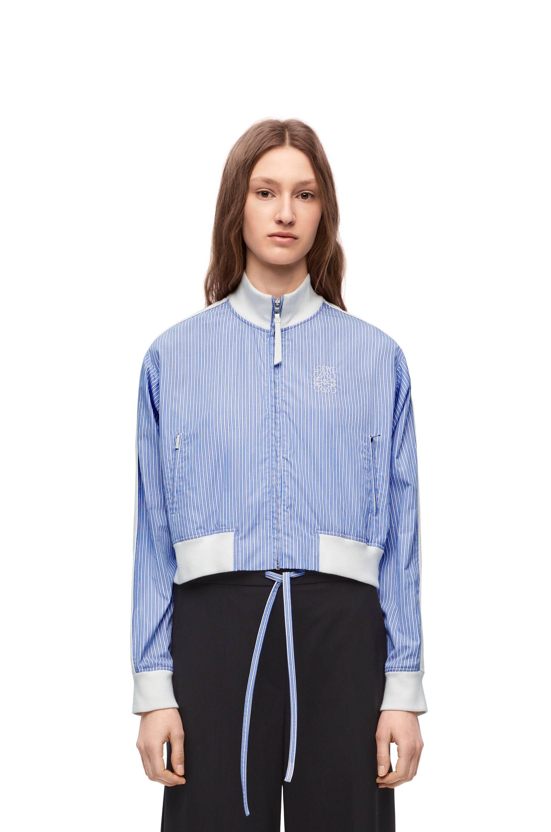 Tracksuit jacket in striped cotton - 3