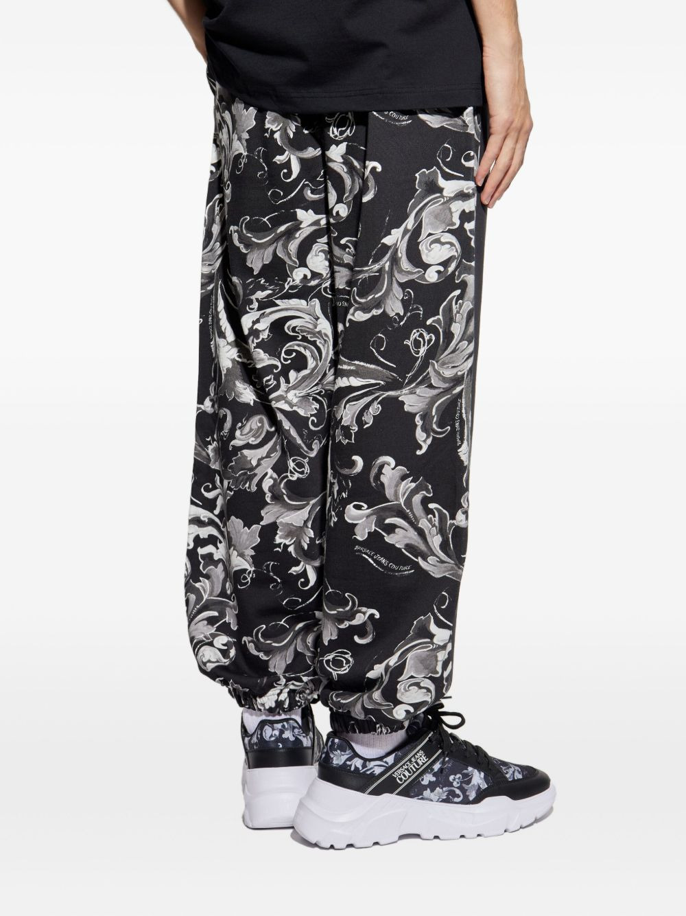 floral-panelled trousers - 4