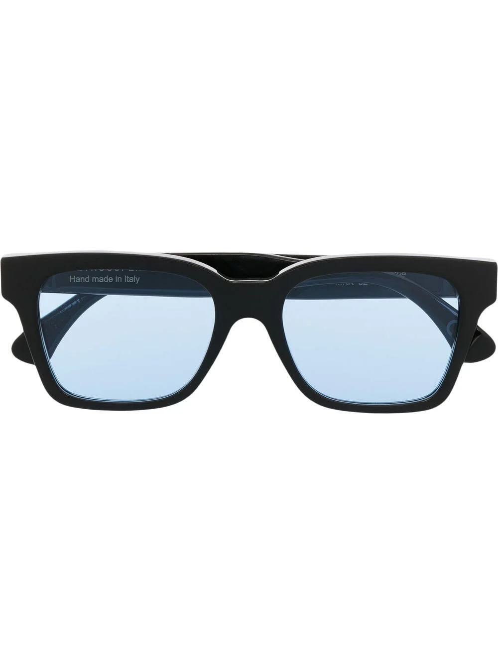 square-frame logo sunglasses - 1