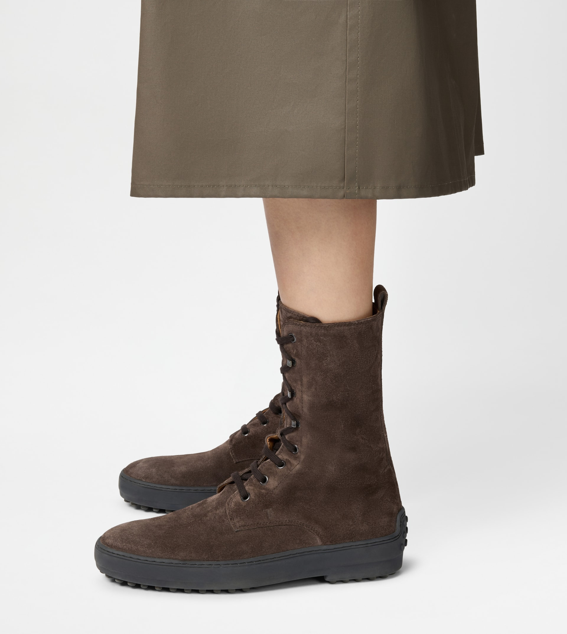 WINTER GOMMINO ANKLE BOOTS IN SUEDE - BROWN - 7