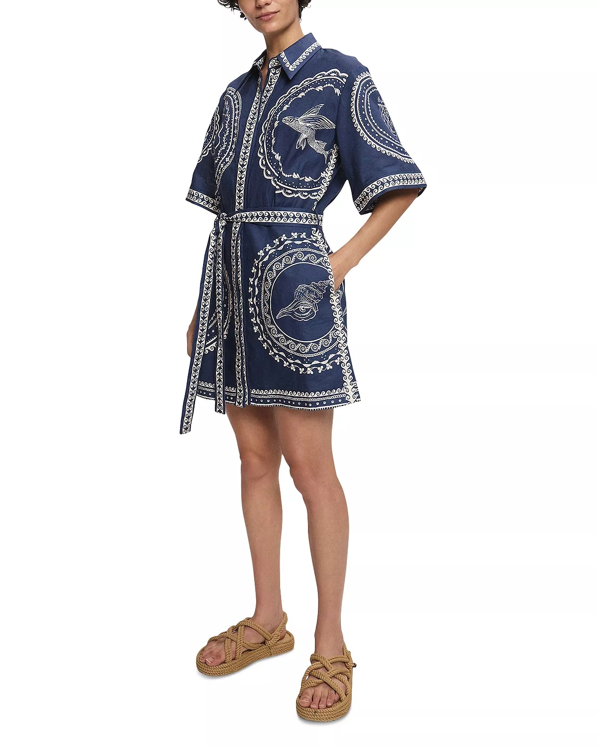 Oceane Linen Mini Dress - 1