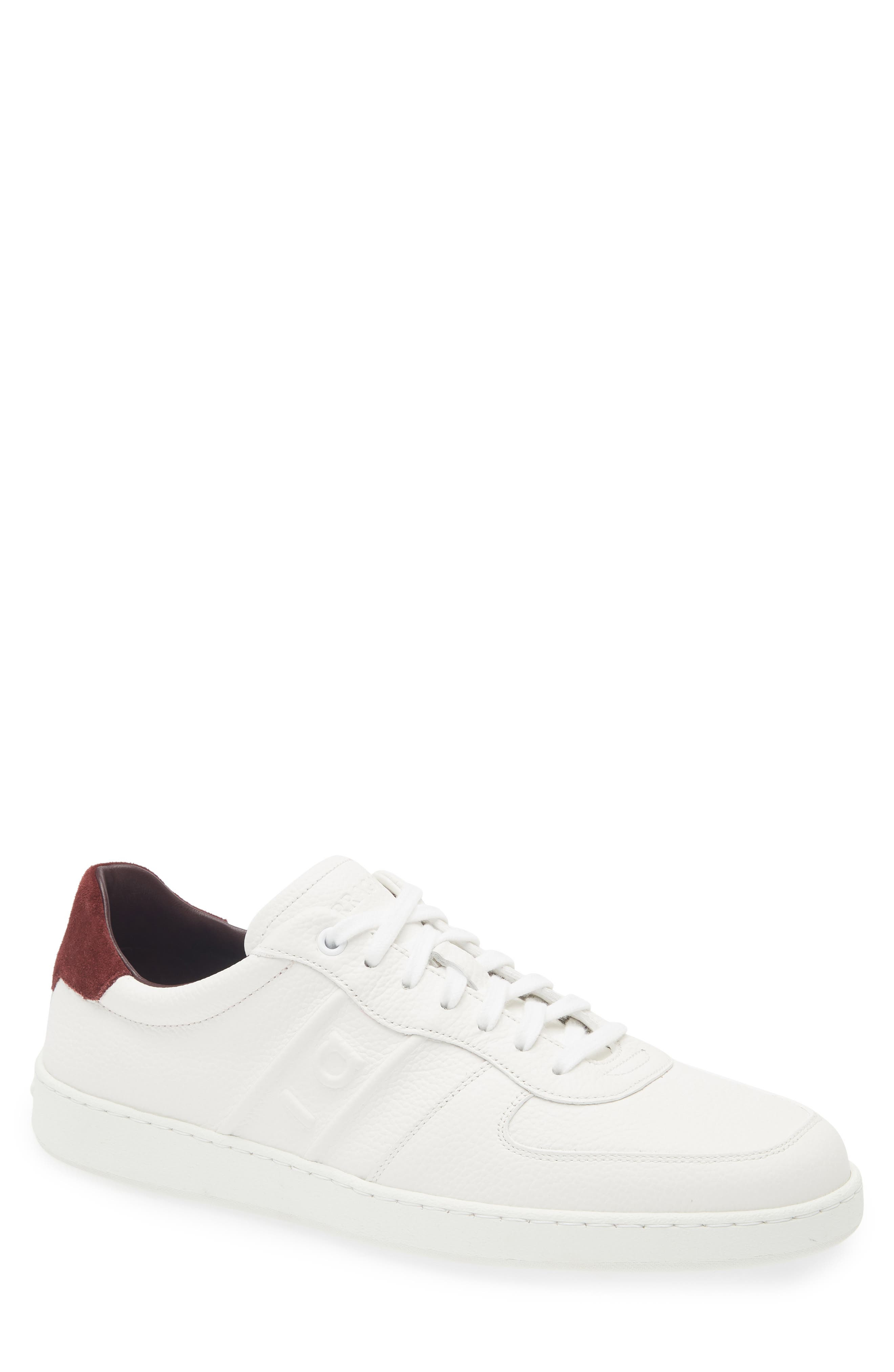 FERRAGAMO Adam Low Top Sneaker in Bianco Ottico Cordovan at Nordstrom - 1