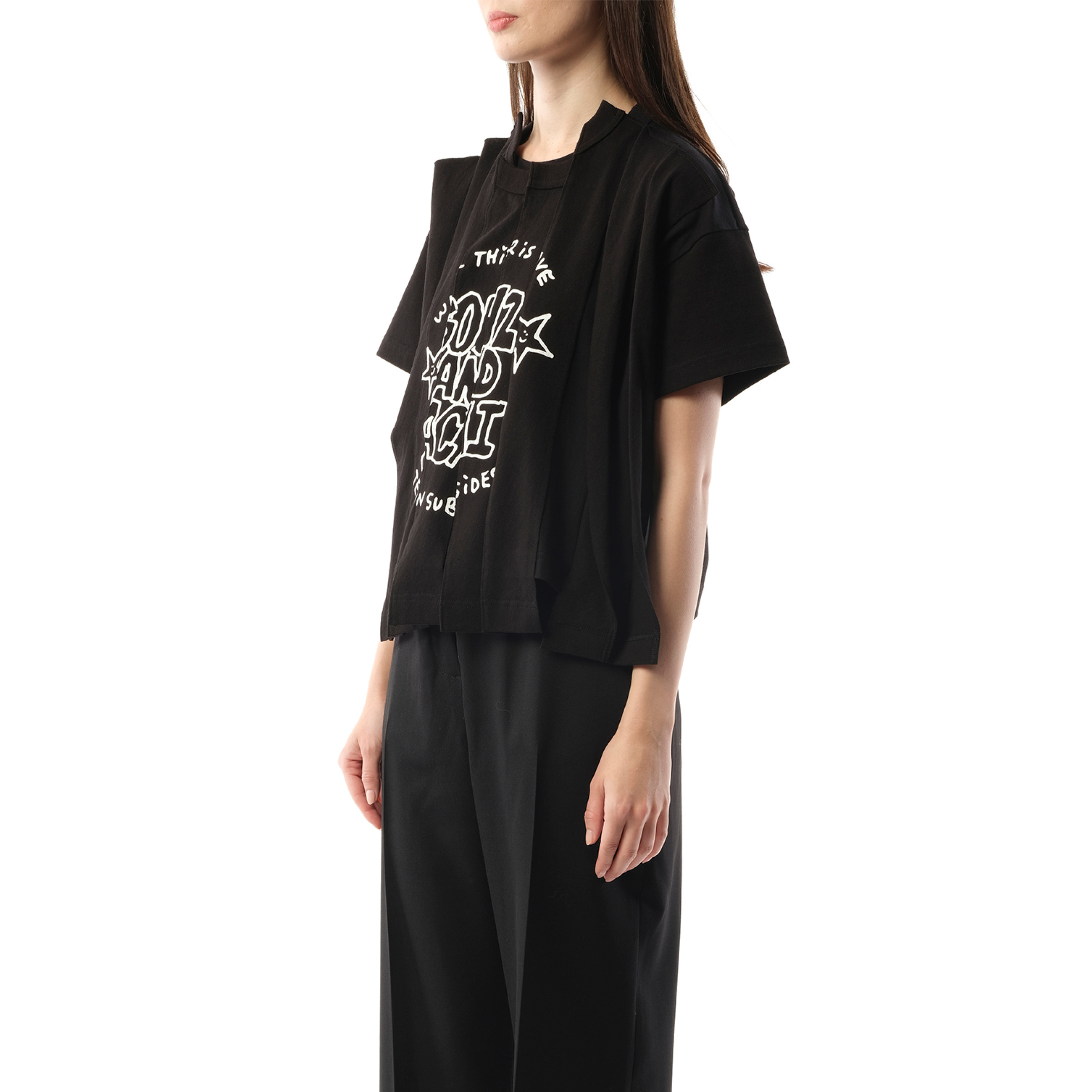 Sacai Gonz Print T-Shirt in Black - 5