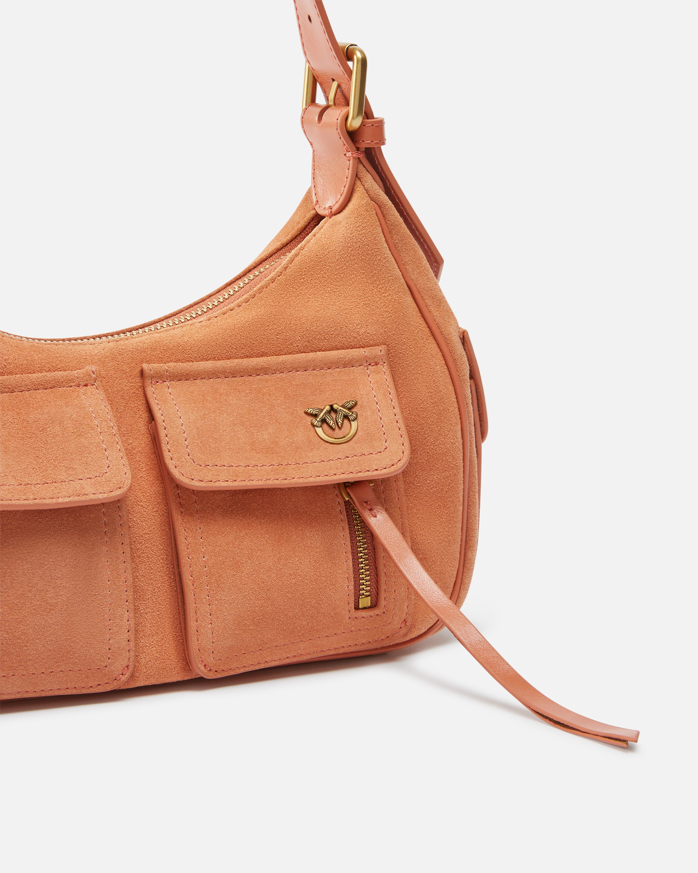 SUEDE CARGO SHOULDER BAG WITH POCKETS - 3