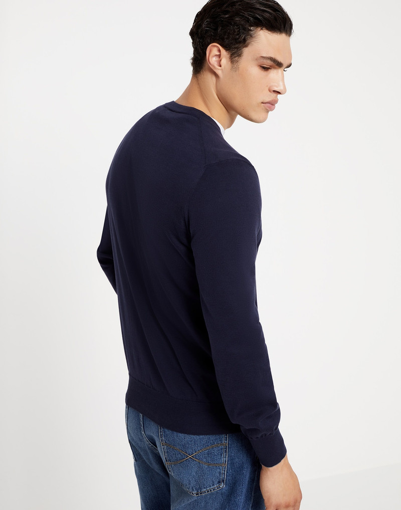 Brunello Cucinelli Cotton lightweight sweater outlook