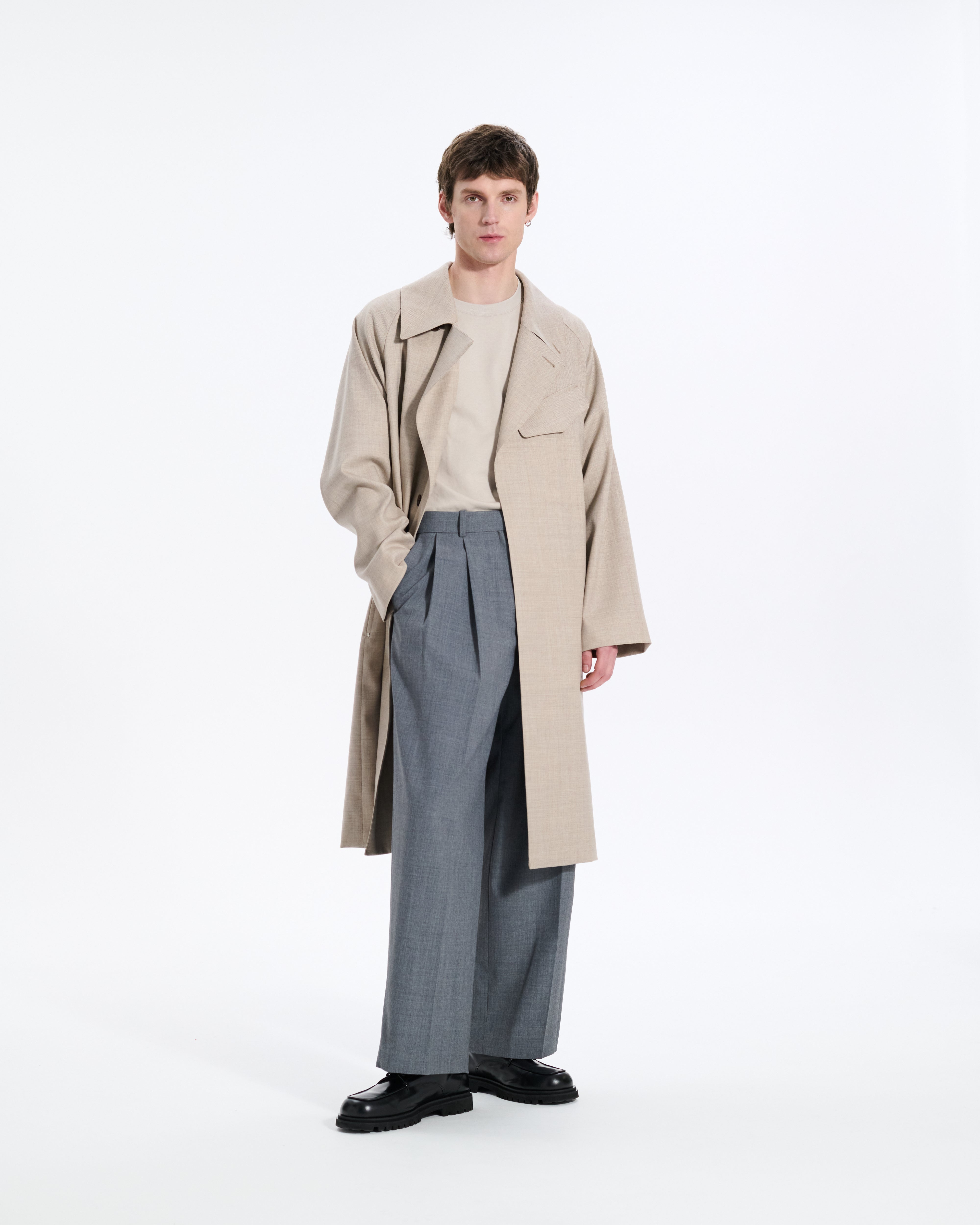 Laggan Belted Wool Gabardine Trench Coat - 4