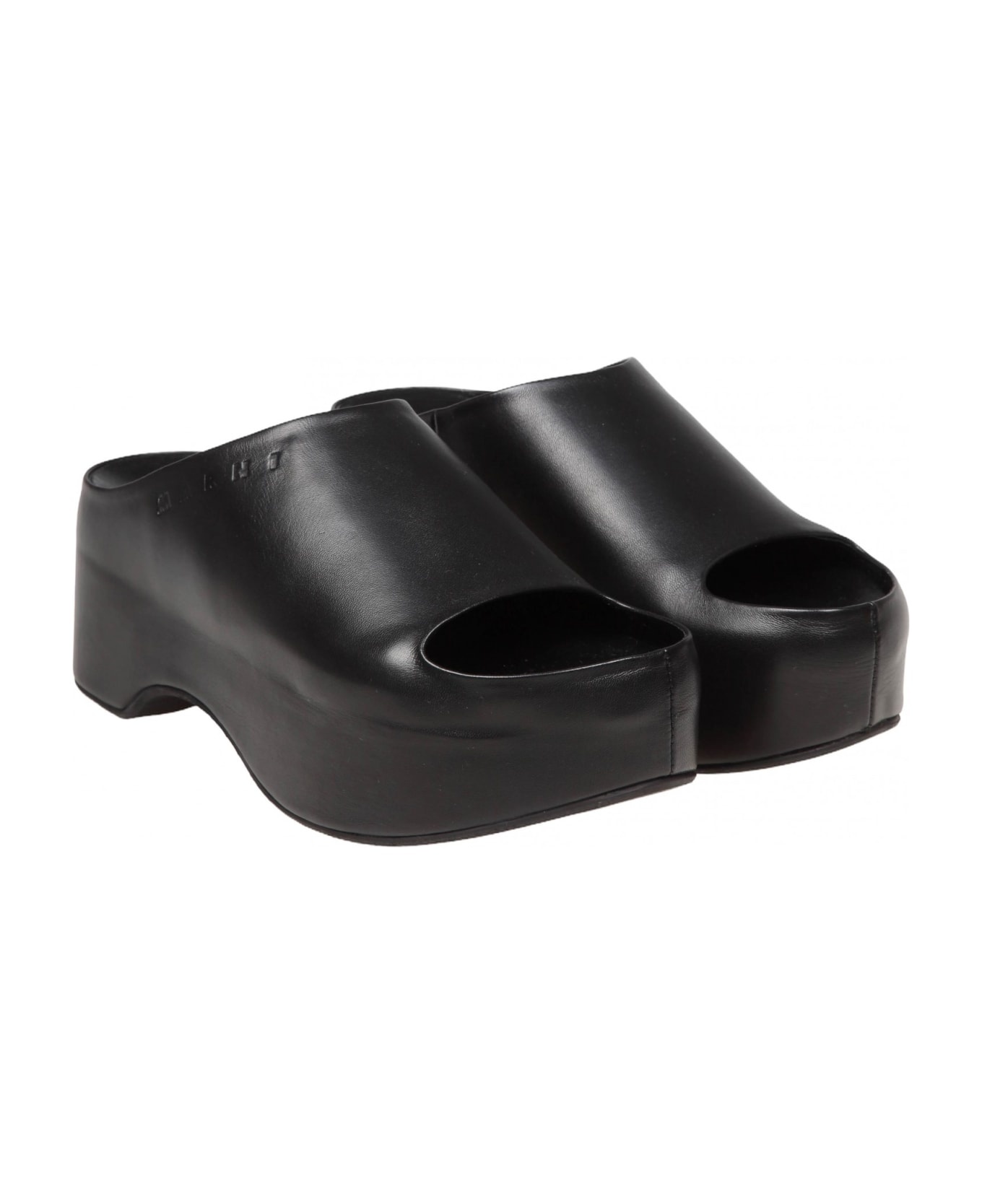 Slipper In Black Leather - 2