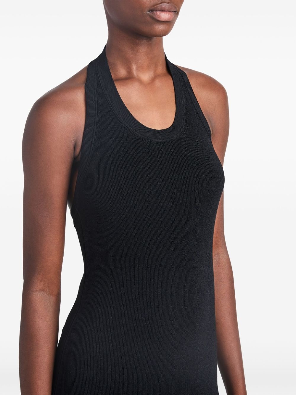 ribbed-knit halterneck dress - 5