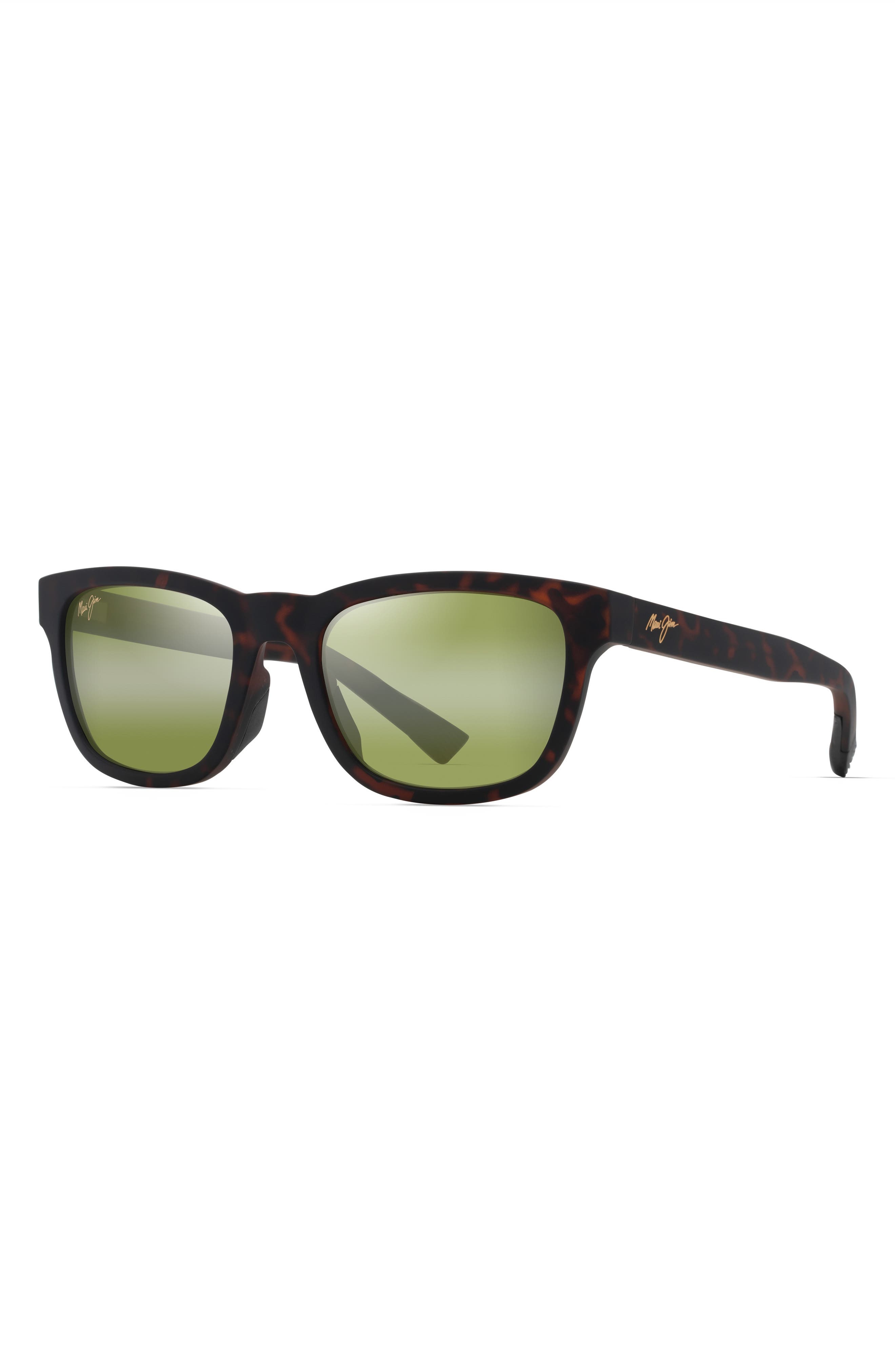 Maui Jim Kapii 54mm Gradient PolarizedPlus2® Square Sunglasses in Matte Dark Havana at Nordstrom - 2