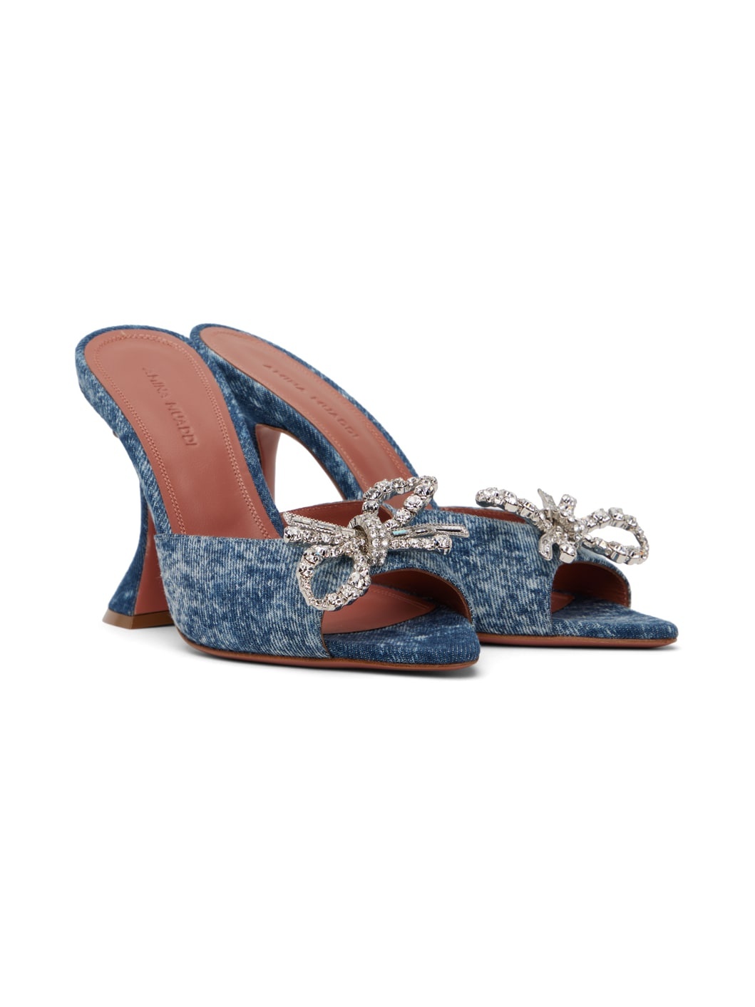 Blue Rosie Slipper Heeled Sandals - 4