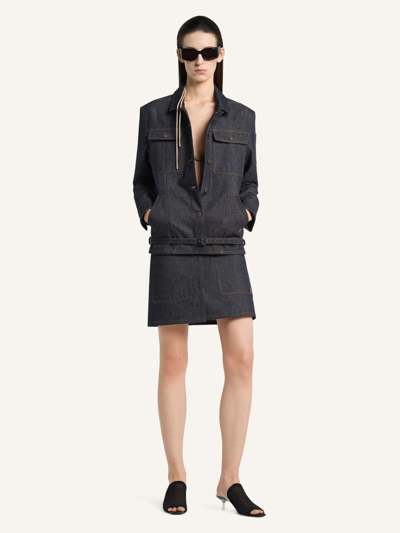 courrèges BELTED DENIM TRUCKER JACKET outlook