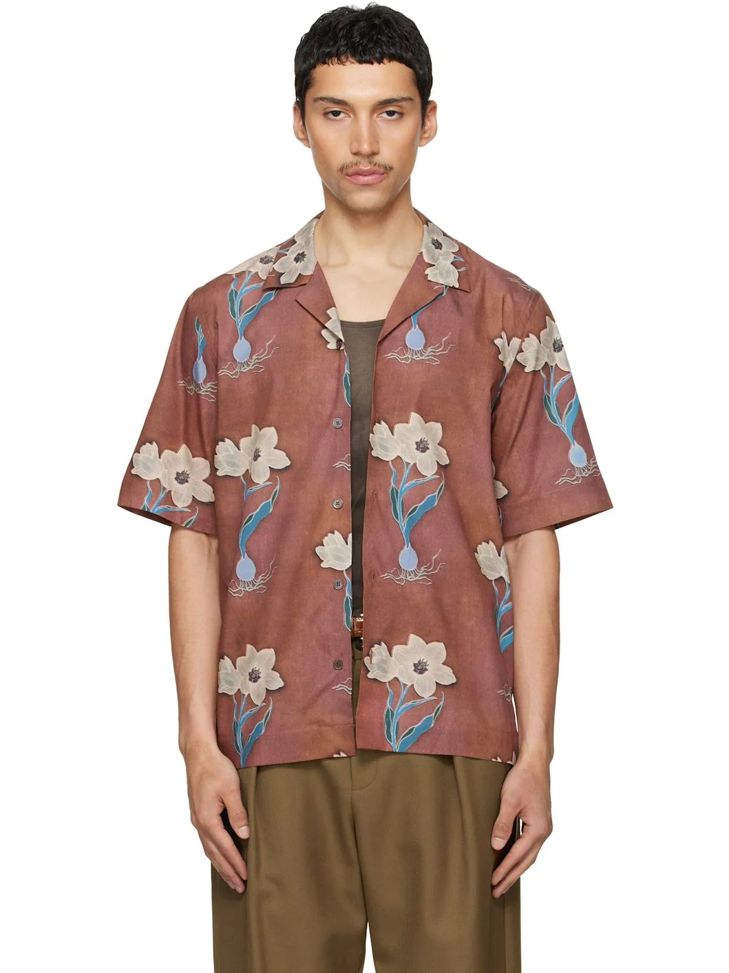 Brown S/S Regular Fit Shirt - 1