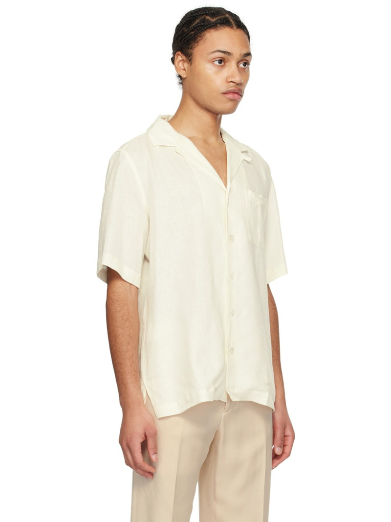 LARDINI Off-White Patch Pocket Shirt outlook
