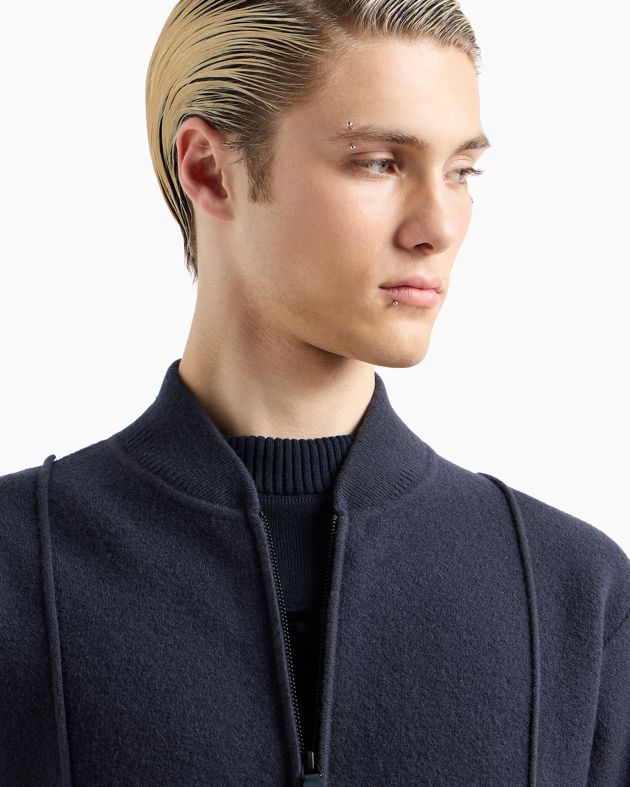 ICON ZIPPED BLOUSON IN A VIRGIN-WOOL KNIT - 5