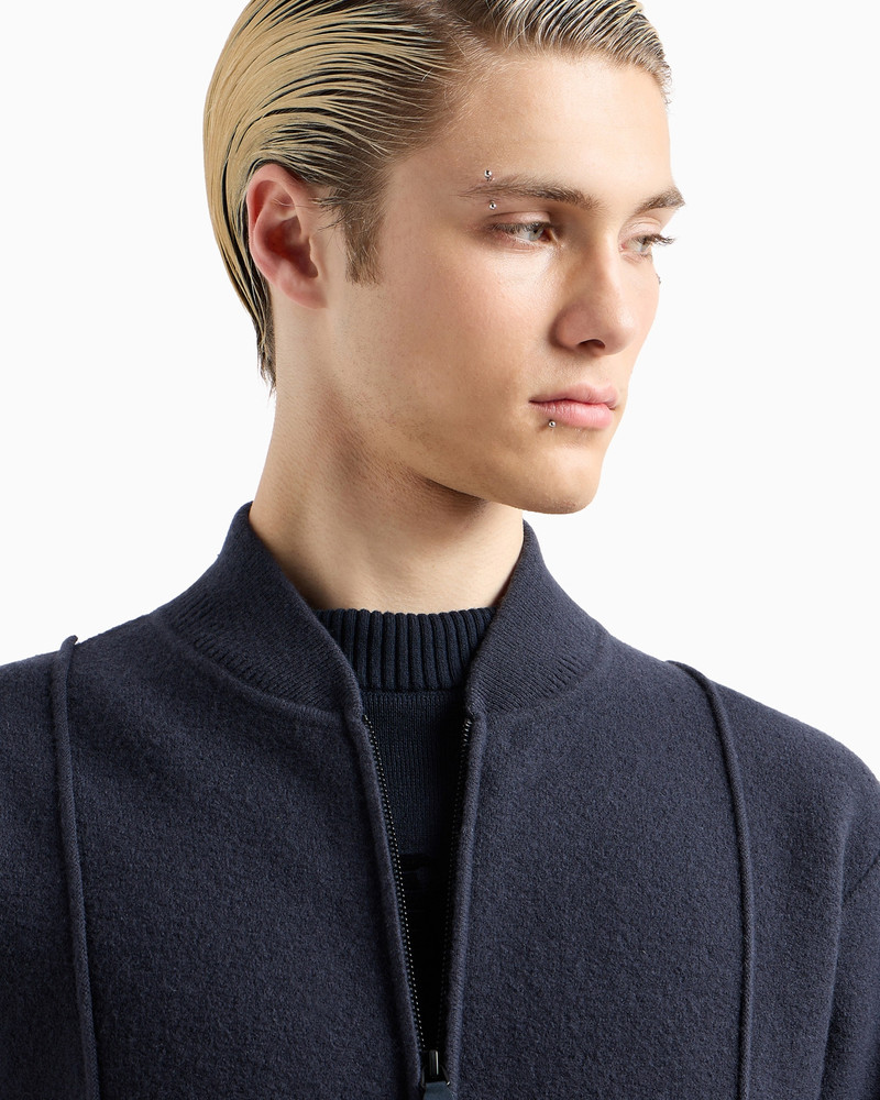 ICON ZIPPED BLOUSON IN A VIRGIN-WOOL KNIT 5