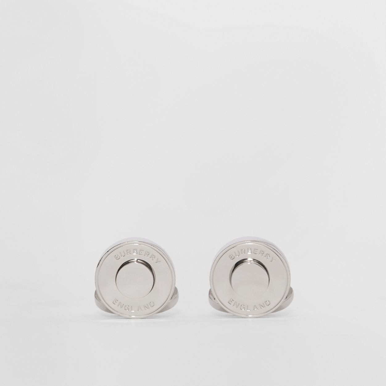 Crystal and Palladium-plated Cufflinks - 1