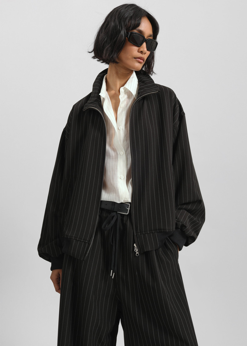Rilton Light Jacket - Black/White Pinstripe 3