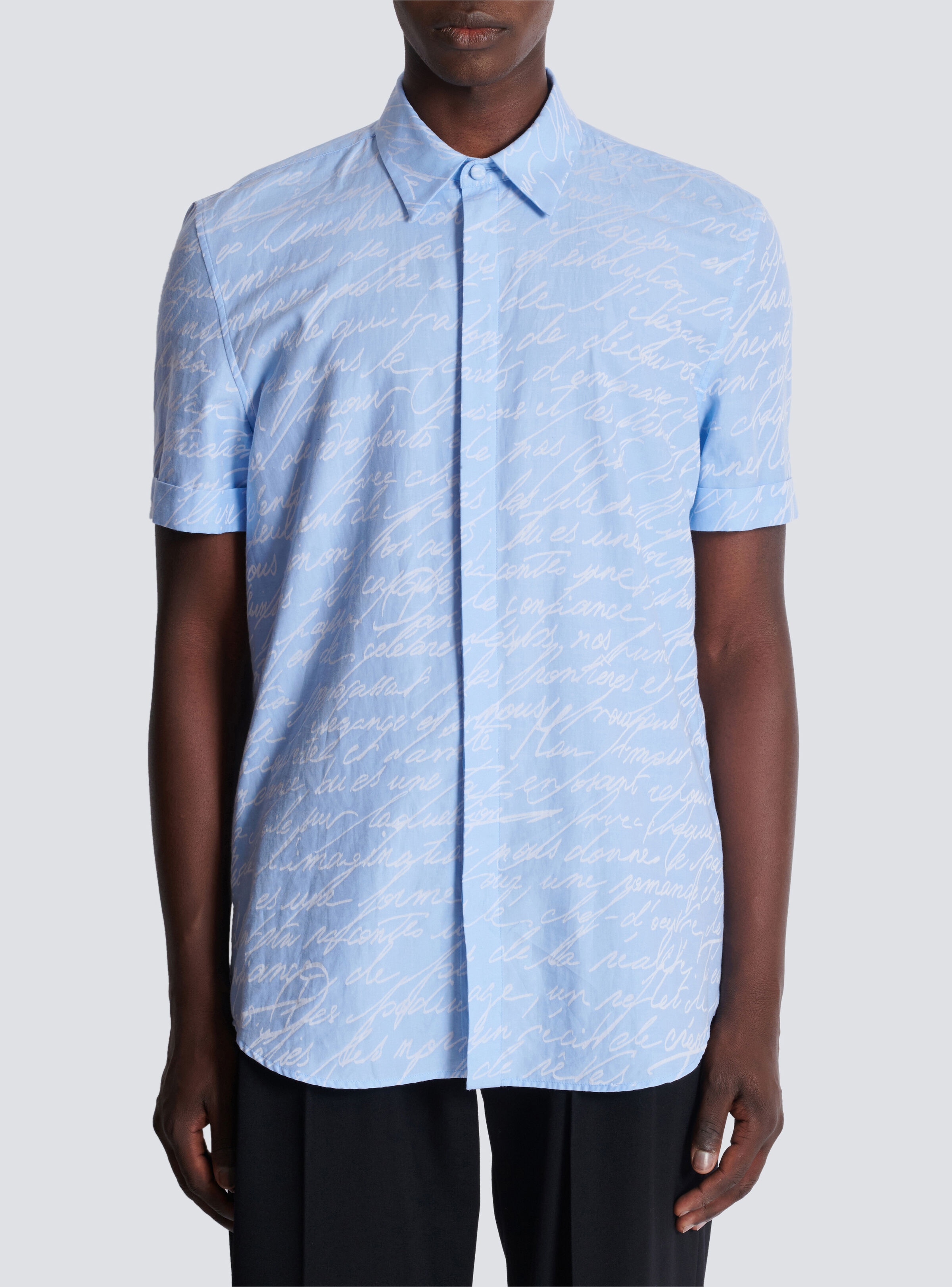 Jacquard shirt with "Love Letter" print - 5