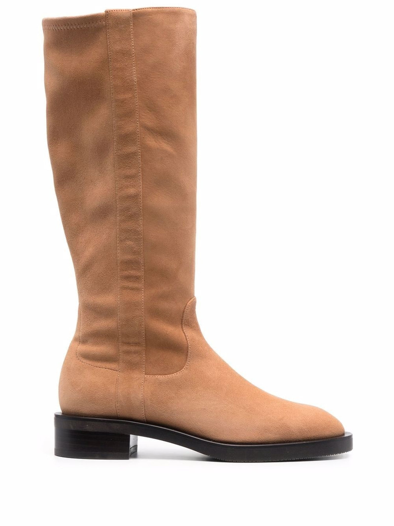 suede knee-length boots 1
