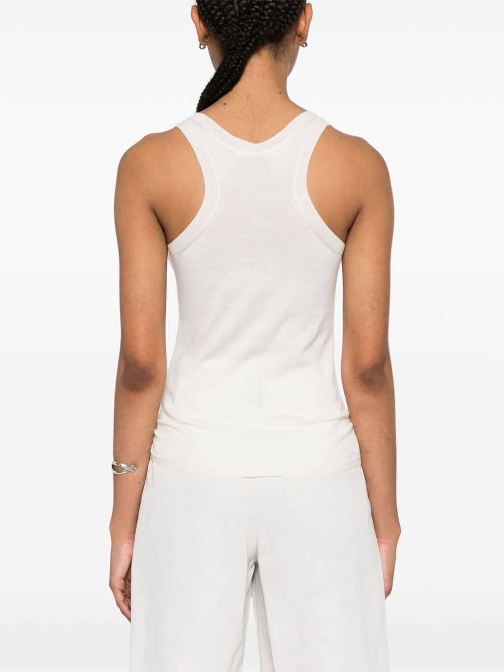 scoop-neck knitted top - 4