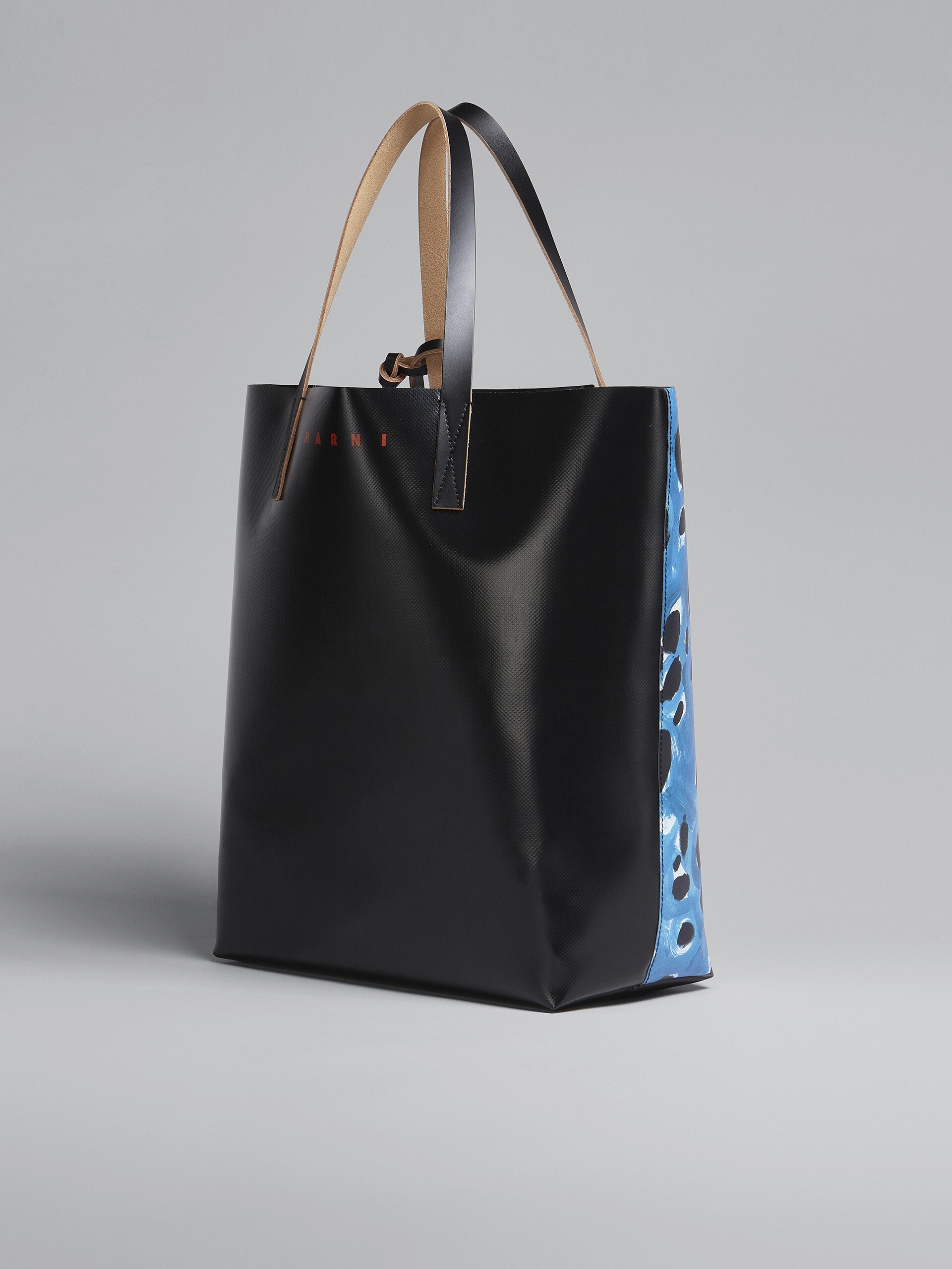 BLUE POP DOTS PRINT TRIBECA SHOPPING BAG - 3