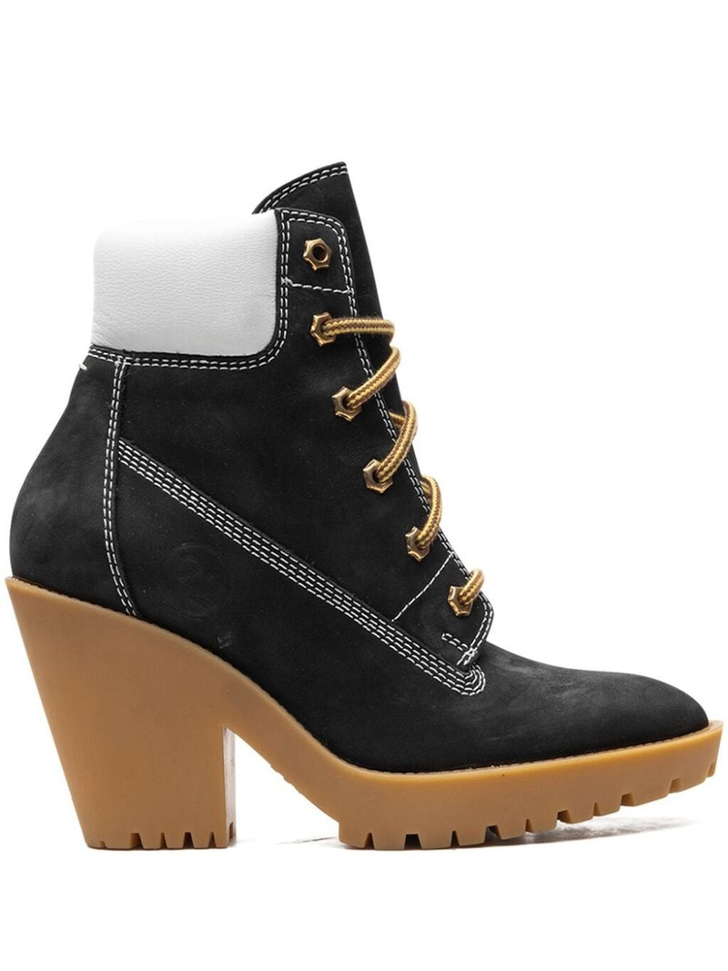 100mm lace-up suede boots 1