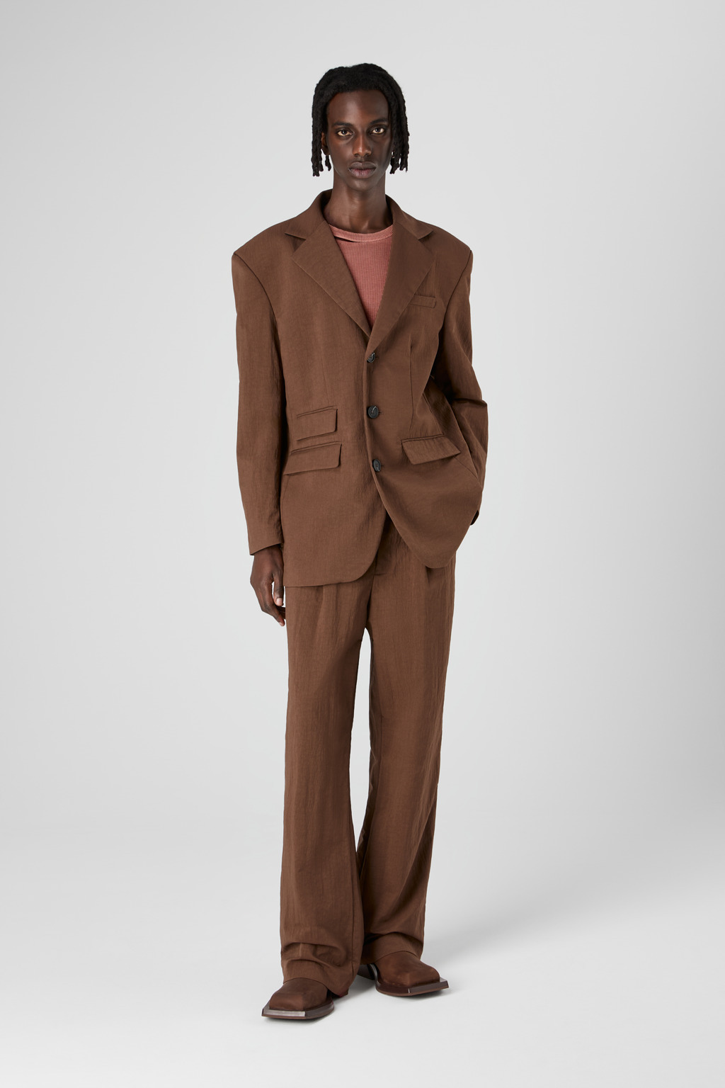 Brown ECONYL® Suit Blazer - 6