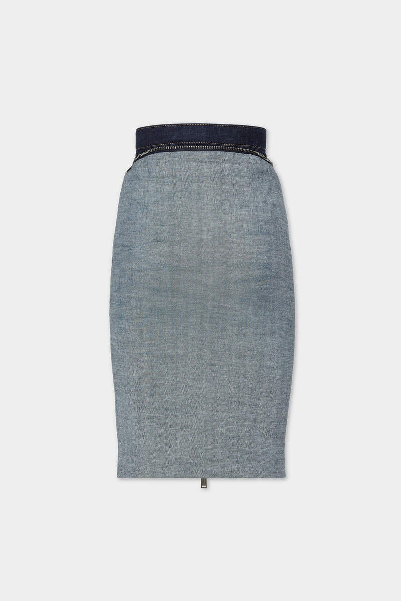 DSQUARED2 DARK URBAN WASH UPSIDE JEANS SKIRT outlook