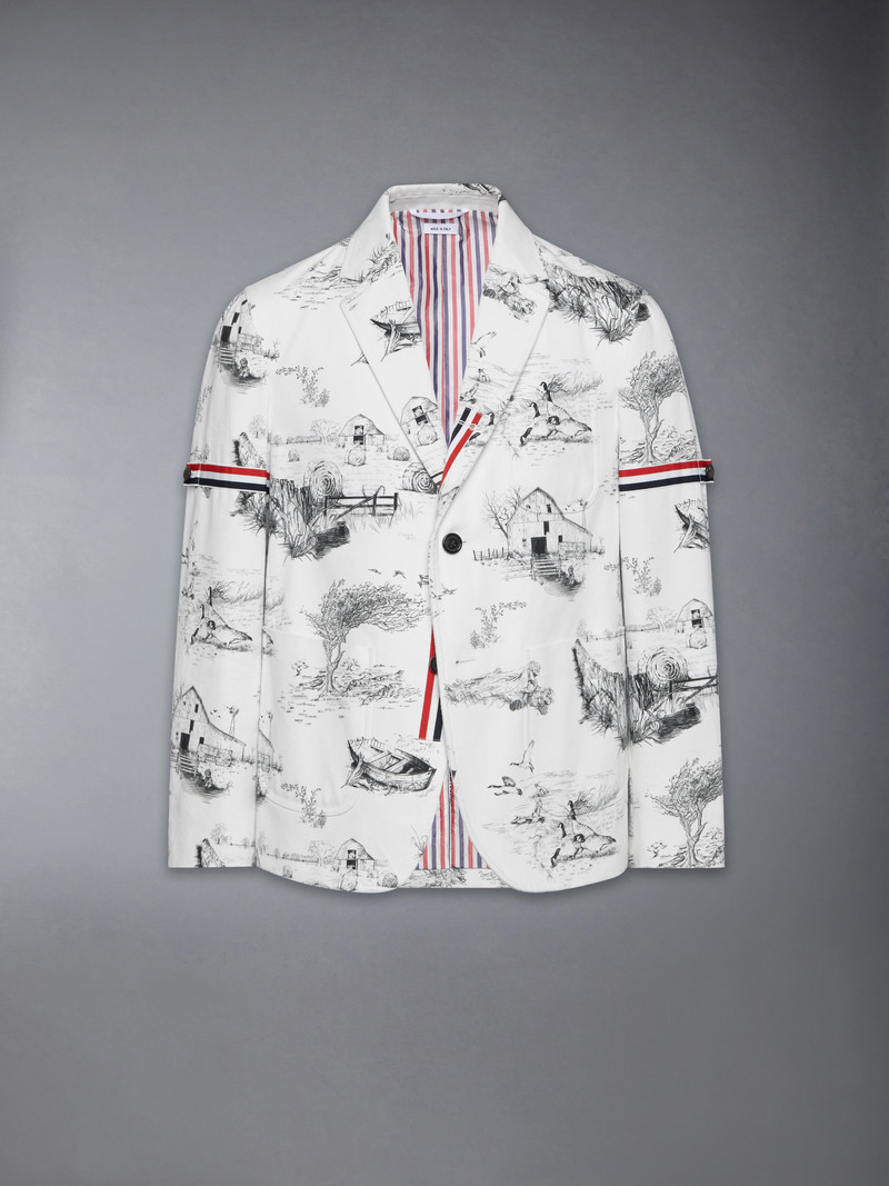 SCENIC TOILE COTTON CANVAS UNCONSTRUCTED SPORTCOAT 1