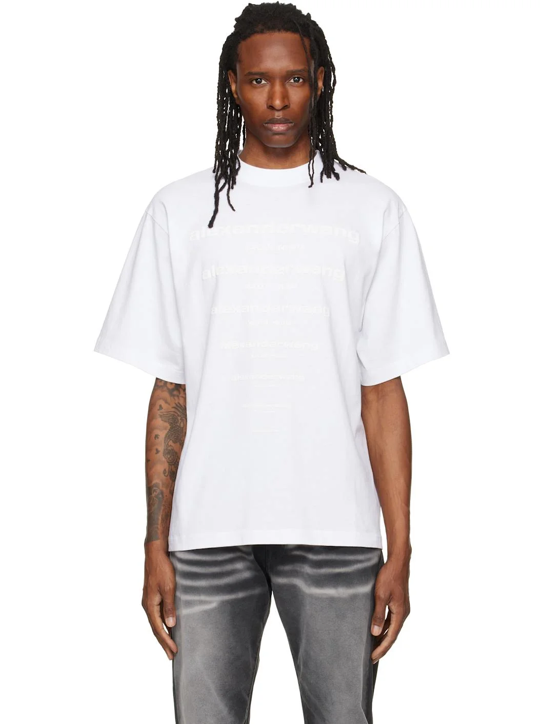 White Gradient Logo Short Sleeve T-shirt - 1