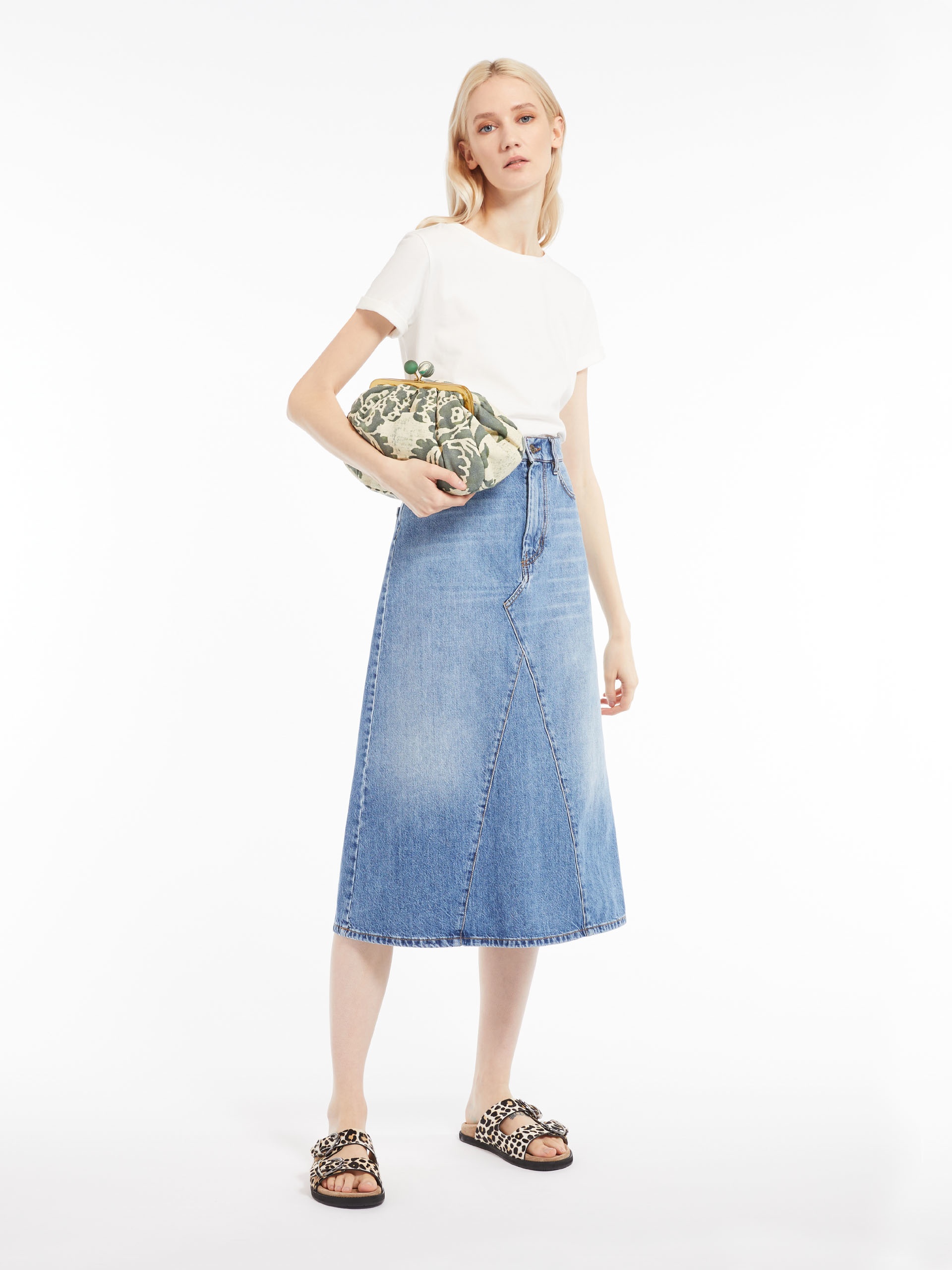 FIORDI Cotton denim skirt - 5