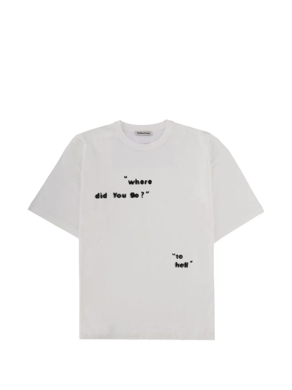 print-detail T-shirt - 1