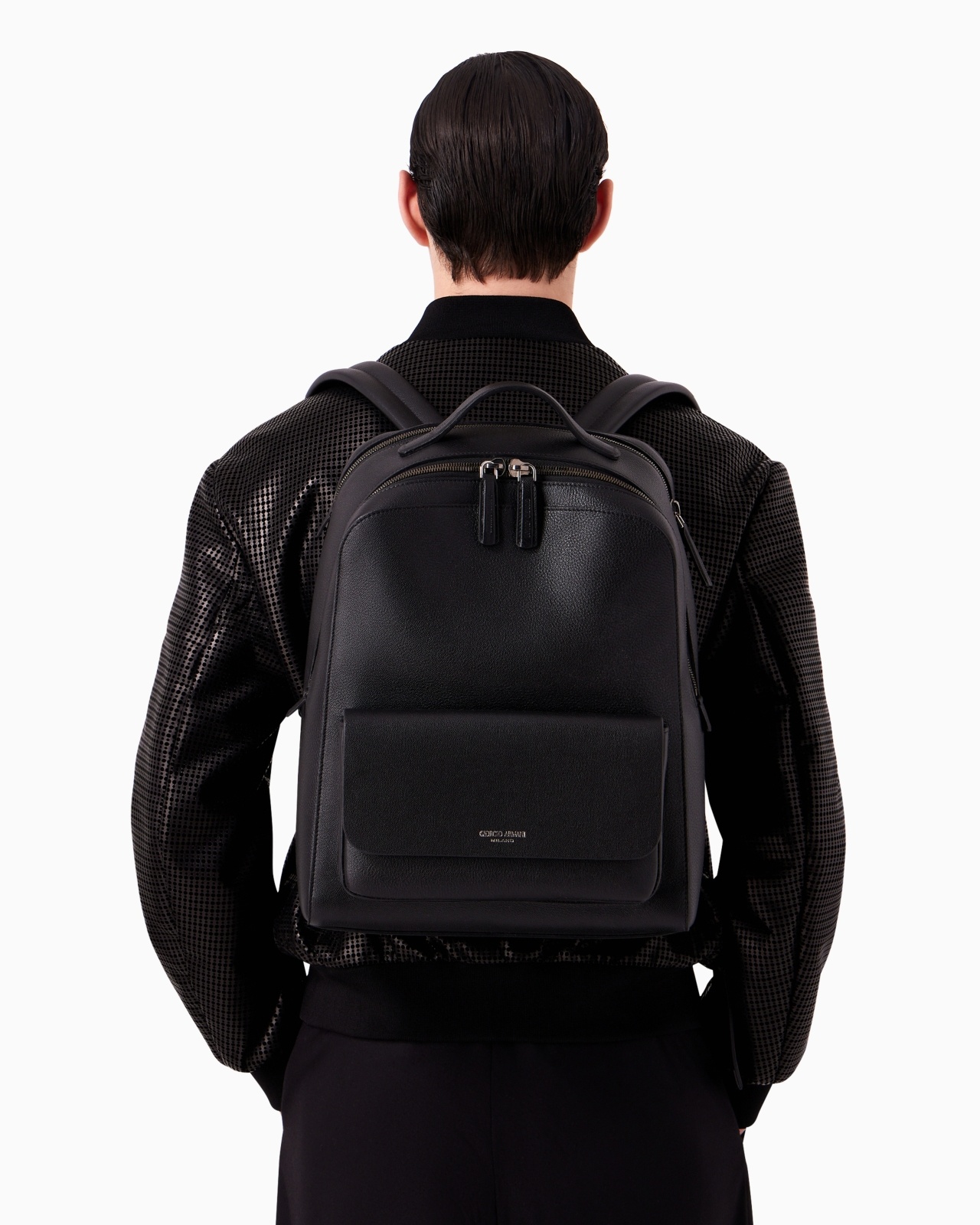 ROUND LEATHER BACKPACK - 7