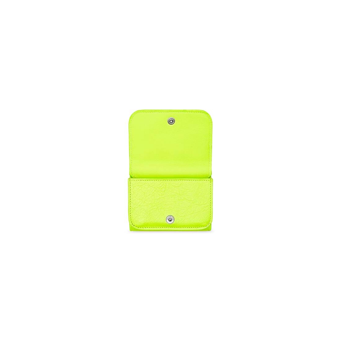 Women's Le Cagole Mini Wallet  in Fluo Yellow - 3
