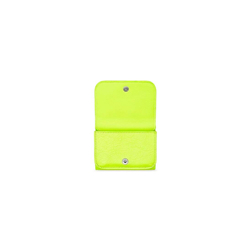 BALENCIAGA Women's Le Cagole Mini Wallet  in Fluo Yellow outlook