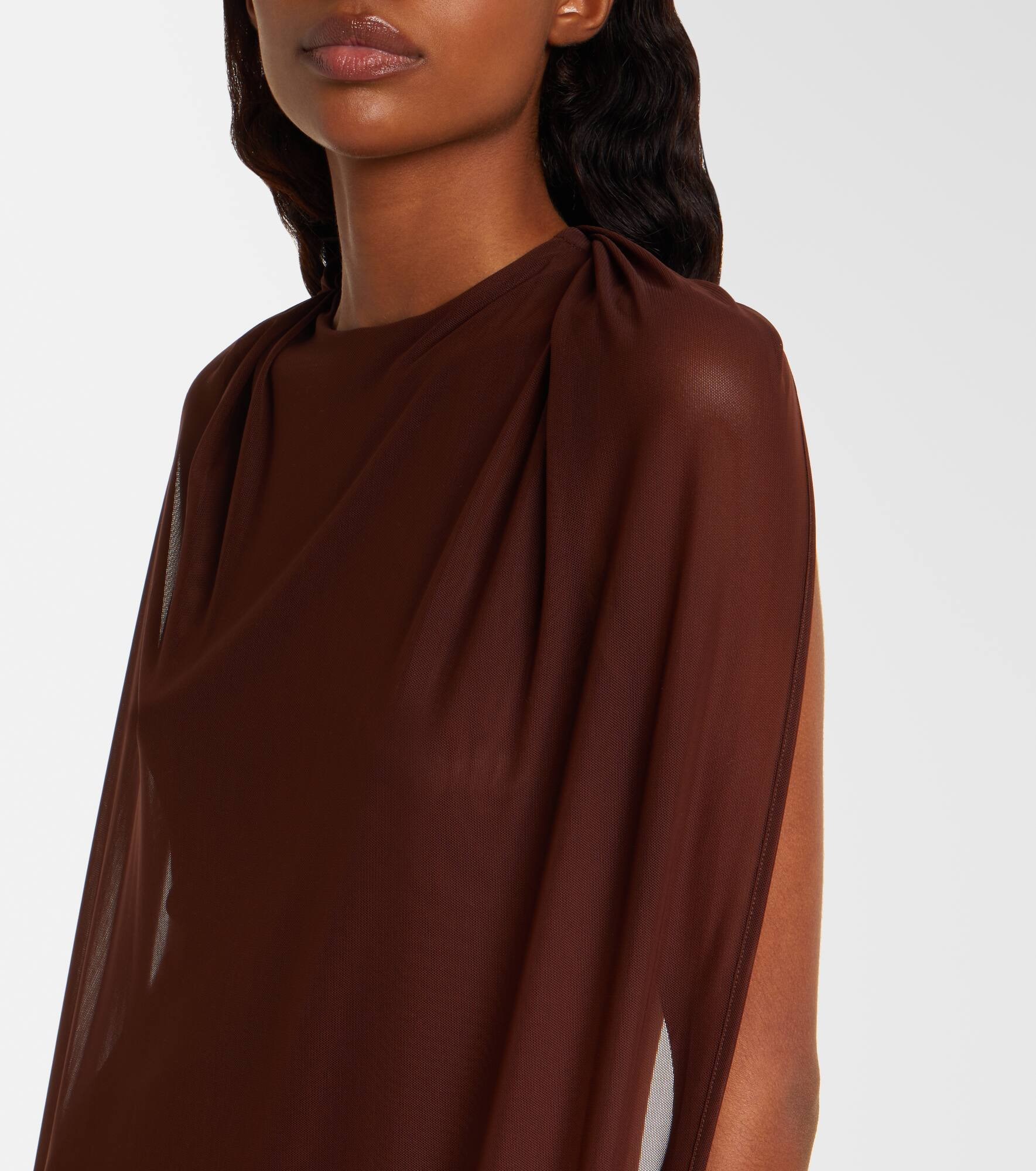 Sequined tulle maxi dress - 4