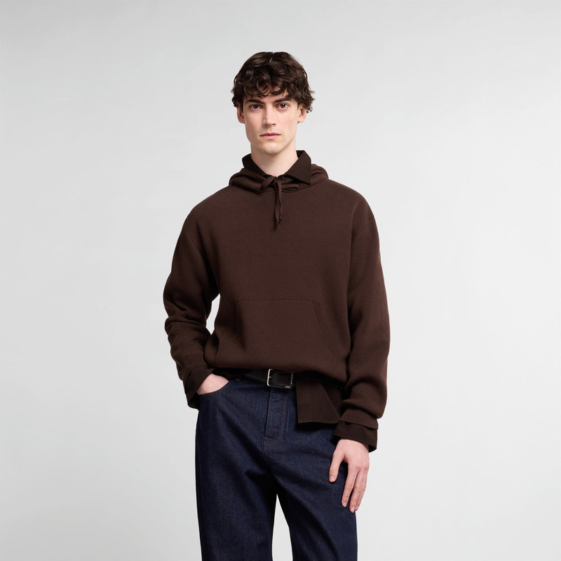 Hooded sweatshirt in doubled knit 3
