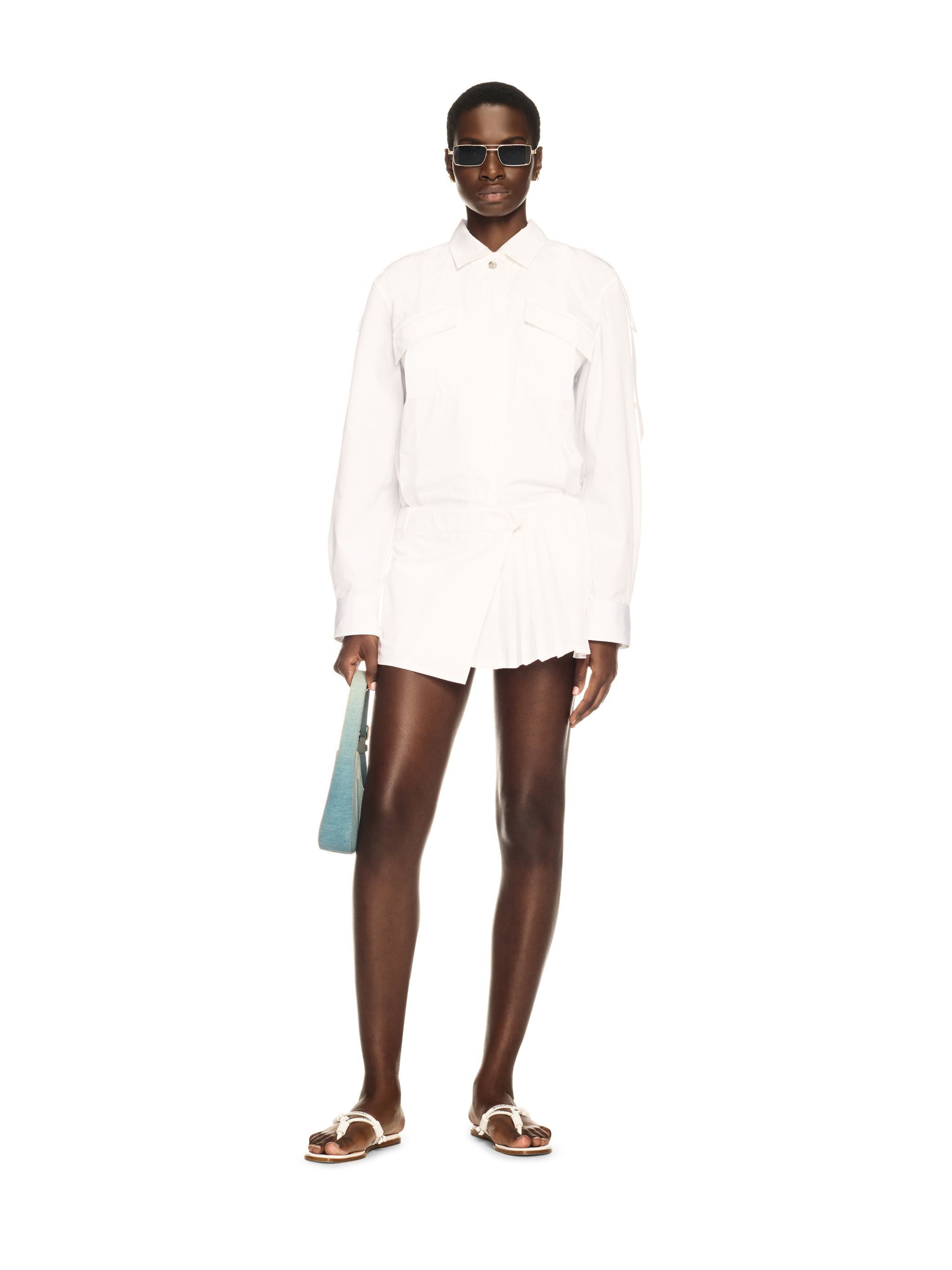 White Savana Poplin Mini Dress - 2