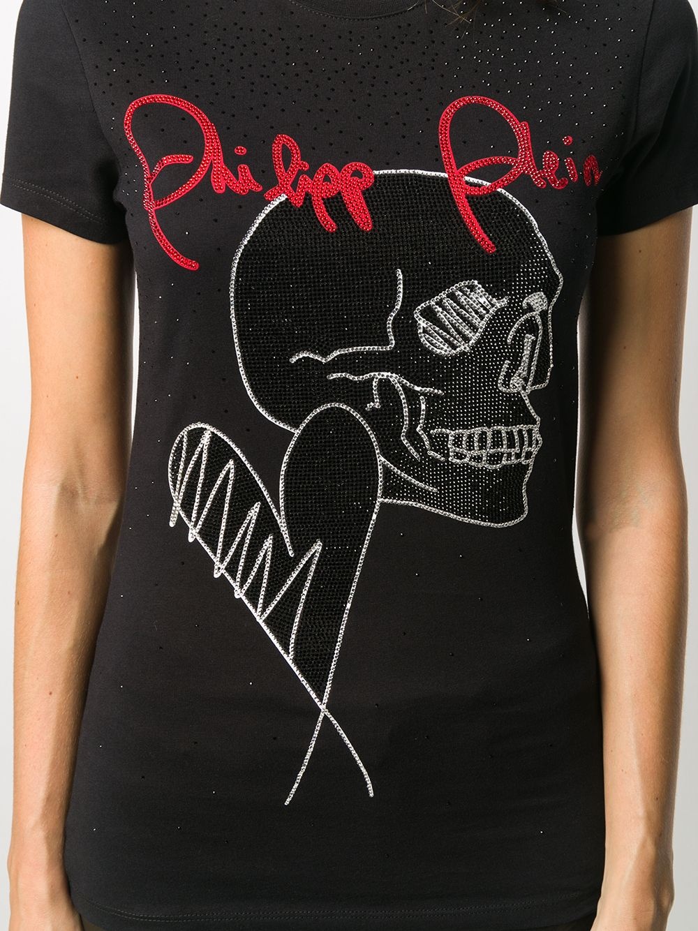 Love Plein rhinestone skull T-Shirt - 5