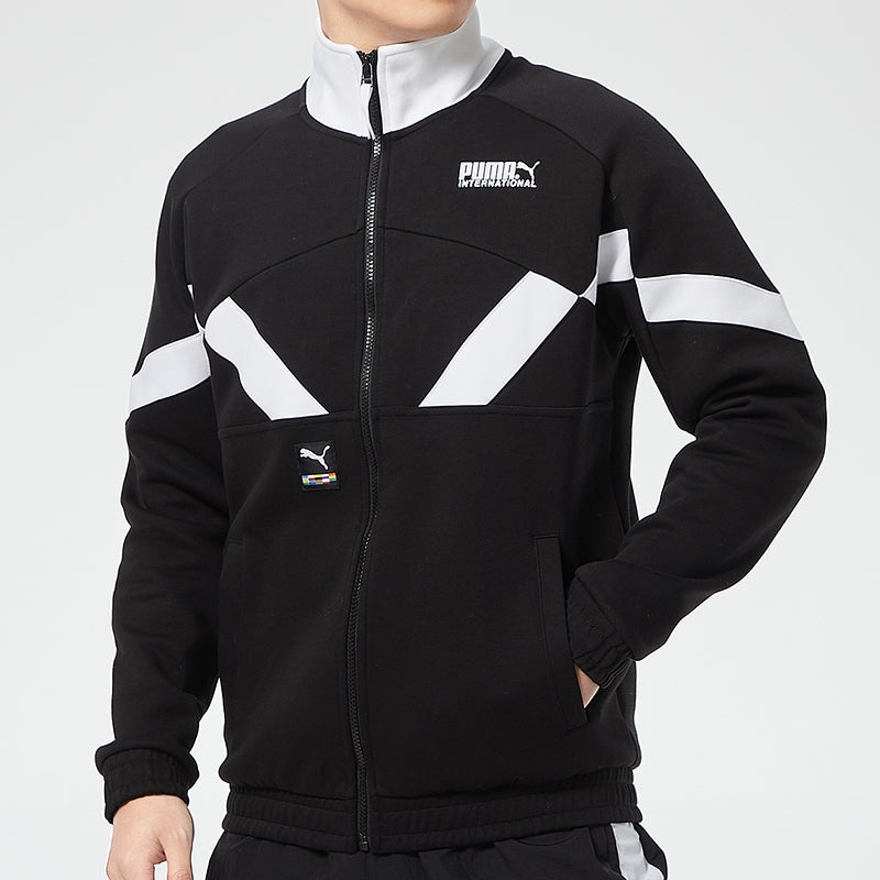 PUMA Logo Sports Stand Collar Jacket Black 531339-01 - 3