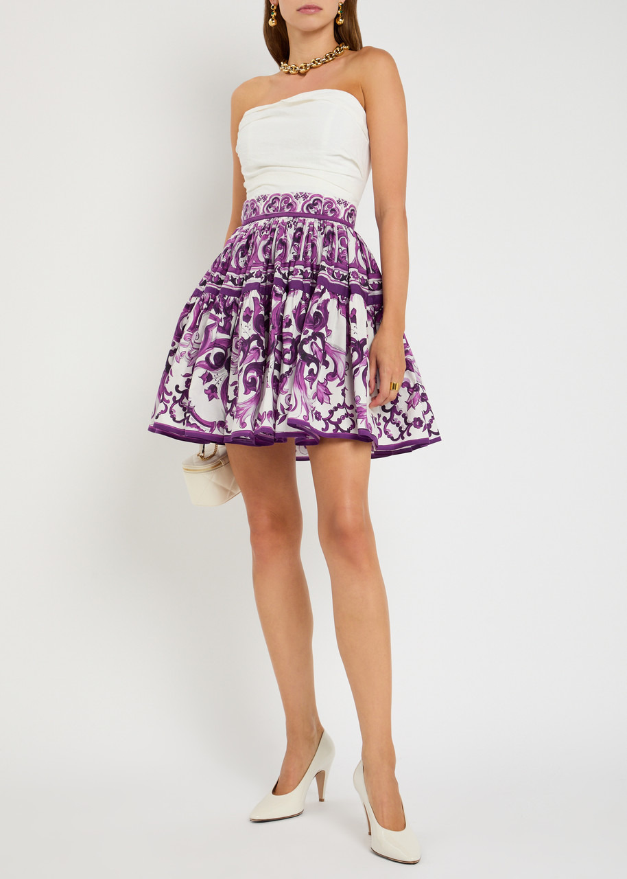 Dolce & Gabbana Printed Cotton-poplin Mini Skirt - 4