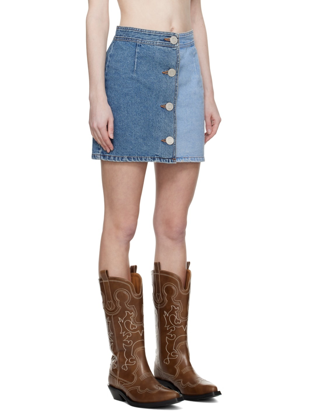 Blue Emma Denim Miniskirt - 2