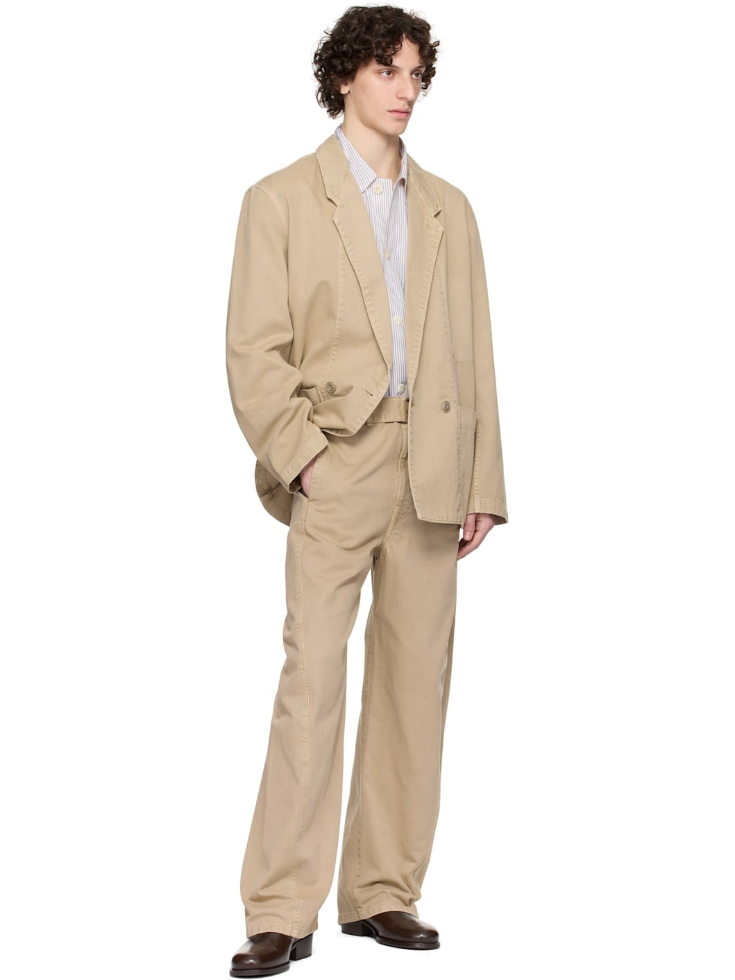 Beige Workwear Blazer - 4